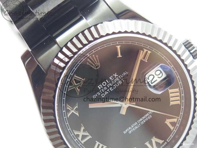 41 on Bracelet VRF A3235 DateJust Markers All Dial Edition Oyster Black Roman PVD PVD Best Black 0204